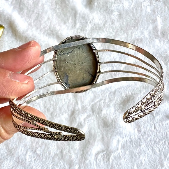 925 Abundance Pyrite Bracelet Cuff - Picture 8 of 10